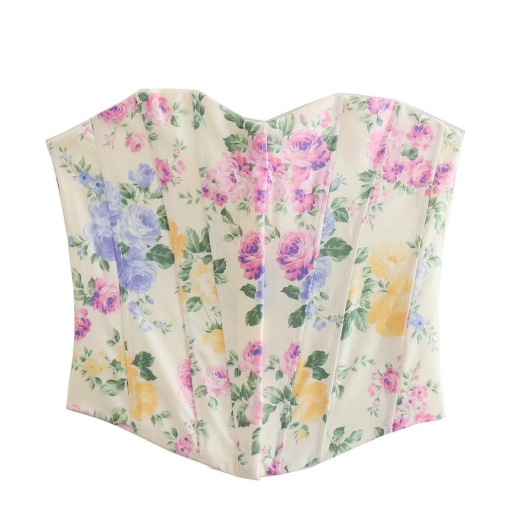 Floral corset top